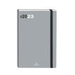Oberthur Néo Flex 25 - Agenda - vista de la semana - 160 x 235 mm - papel blanco - cubierta gris (paquete de 6)