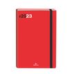 Oberthur Néa Flex 25 - Agenda - vista de la semana - 160 x 235 mm - papel blanco - tapa roja (paquete de 6)