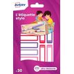 Avery A6 - Etiqueta de bolígrafo - 50 x 10 mm - 2 hojas - surtido (paquete de 30)