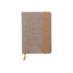 RHODIA Rhodiarama - Cuaderno - A6 - 72 hojas / 144 páginas - papel marfil - reglado - taupe cover - cuero sintético