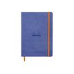RHODIA Rhodiarama - Goalbook - A5 - 120 hojas / 240 páginas - papel marfil - cuadriculado - sapphire blue cover - cuero sintético