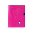 Clairefontaine MIMESYS - Cuaderno - grapado - 170 x 220 mm - 24 hojas / 48 páginas - Seyès - rosa - polipropileno (PP)