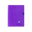 Clairefontaine MIMESYS - Cuaderno - grapado - 170 x 220 mm - 24 hojas / 48 páginas - Seyès - púrpura - polipropileno (PP)