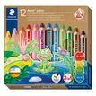 STAEDTLER buddy 3 in 1 - Lápiz de colores al agua - cera - para cristal, cartón - colores surtidos (paquete de 12)