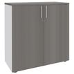 3253310161733-Armoire mi-haute IDRA/DUAL -  L80 x H102 x P47 - 2 portes - 2 tablettes métal DS - Corps blanc --P_79432187_1-0