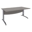 Burocean Idra - Escritorio - rectangular - roble gris - aluminio base