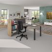 3253310148581-Bureau droit EXPRIM - L160 cm - Plateau imitation Chêne clair - Pieds alu-P_79432227_3-1