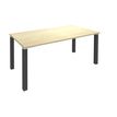 3253310163669-Bureau droit EXPRIM - L120 cm - Plateau imitation Erable - Pieds carbone-P_79432248_1-0