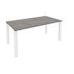 Burocean - Escritorio - rectangular - roble gris - blanco base