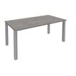 Burocean - Escritorio - rectangular - roble gris - aluminio base