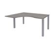 3253310164307-Bureau compact EXPRIM - L160 cm - Retour gauche - Plateau imitation Chêne gris - Pieds alu (Pieds de renfort obligato-P_79432311_1-0