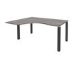 3253310164314-Bureau compact EXPRIM - L160 cm - Retour gauche - Plateau imitation Chêne gris - Pieds carbone (Pieds de renfort obligato-P_79432312_1-0