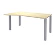 3253310165113-Bureau Vague EXPRIM - L160 cm - Retour gauche - Plateau imitation Erable - Pieds alu-P_79432392_1-0