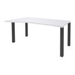 Bureau Vague EXPRIM - L160 cm - Retour gauche - Plateau Blanc perle - Pieds carbone