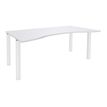 Burocean Exprim - Escritorio - rectangular con lado contorneado - perla blanca - blanco base