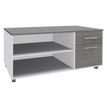 3253310165540-Console mobile EXPRIM/LOFTER/LEVEL - L120 x H63 x P60 cm - 2 tiroirs dont 1 DS - coté blanc - finition façade et-P_79432435_1-0