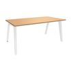 Burocean Steely - Escritorio - rectangular - verde haya - blanco base