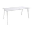 Burocean Steely - Escritorio - rectangular - perla blanca - blanco base