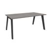 Burocean Steely - Escritorio - rectangular - roble gris - carbón base