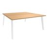 Burocean Steely - Escritorio - rectangular - verde haya - blanco base