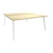 Burocean Steely - Escritorio - rectangular - arce - blanco base