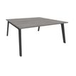 Burocean Steely - Escritorio - rectangular - roble gris - carbón base