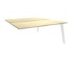 Burocean Steely - Componente de escritorio - rectangular - arce - blanco base