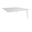 Burocean Steely - Componente de escritorio - rectangular - perla blanca - blanco base