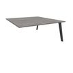 Burocean Steely - Componente de escritorio - rectangular - roble gris - carbón base