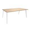 Burocean Steely Manager - Escritorio - rectangular - roble claro - blanco base