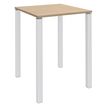 Burocean Lounge - Mesa - cuadrado - roble claro - blanco base