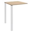 Burocean Lounge - Componente de mesa - cuadrado - roble claro - blanco base