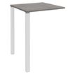 Burocean Lounge - Componente de mesa - cuadrado - roble gris - blanco base