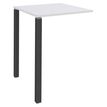 Burocean Lounge - Componente de mesa - cuadrado - blanco perla - carbón base