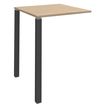Burocean Lounge - Componente de mesa - cuadrado - roble claro - carbón base