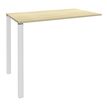 Burocean Lounge - Componente de mesa - rectangular - arce - blanco base
