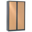 VINCO Etic - Aparador - 2 Puertas - acero, polipropileno - verde haya, gris grafito, RAL 7016