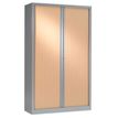 VINCO Etic - Aparador - 2 Puertas - acero, polipropileno - plata, verde haya, RAL 9006
