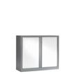 VINCO Etic - Aparador - 2 Puertas - acero, polipropileno - blanco, plata, RAL 9006