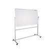 Dahle BASIC - Encerado - apoyo de pie - 1000 x 1500 mm - metal lacado - magnético - doble cara - móvil - blanco