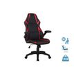MT MTGA 286 - Silla - reposabrazos - giratorio - imitación de piel - negro, rojo