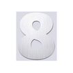 Pickup Home 3D - Signo - number - 145 mm (height) - montaje en superficie - aluminio pulido
