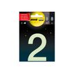 8711234005236-Pickup Glow in the dark - Étiquette autocollante phosphorescente 75 mm - Chiffre 2-P_79435400_1-0
