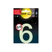 Pickup Glow In The Dark - Signo - number - 75 mm (height) - montaje en superficie - autoadhesivo