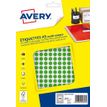 Avery A5 - Etiqueta codificada en colores autoadhesiva - verde (paquete de 2940)