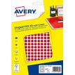 Avery A5 - Etiqueta codificada en colores autoadhesiva - rojo (paquete de 2940)