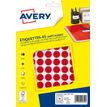 Avery A5 - Etiqueta codificada en colores autoadhesiva - rojo (paquete de 960)