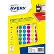 Avery A5 - Etiqueta codificada en colores autoadhesiva - colores variados (paquete de 672)
