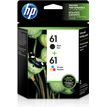 HP 61 - Paquete de 2 - negro - original - cartucho de tinta - para Deskjet 1000 J110, 10XX, 2050A J510, 20XX, 2540; ENVY 4500, 5530; Officejet 4630