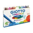 GIOTTO Turbo Maxi - Rotulador de punta de fibra - no permanente - colores surtidos - tinta al agua - 5 mm - extra largo (paquete de 18)